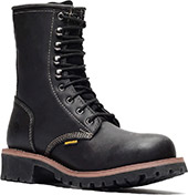 Men's Bonanza 9" Steel Toe Logger Work Boot BAT-901-BLK