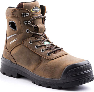 terra work boots with zipper